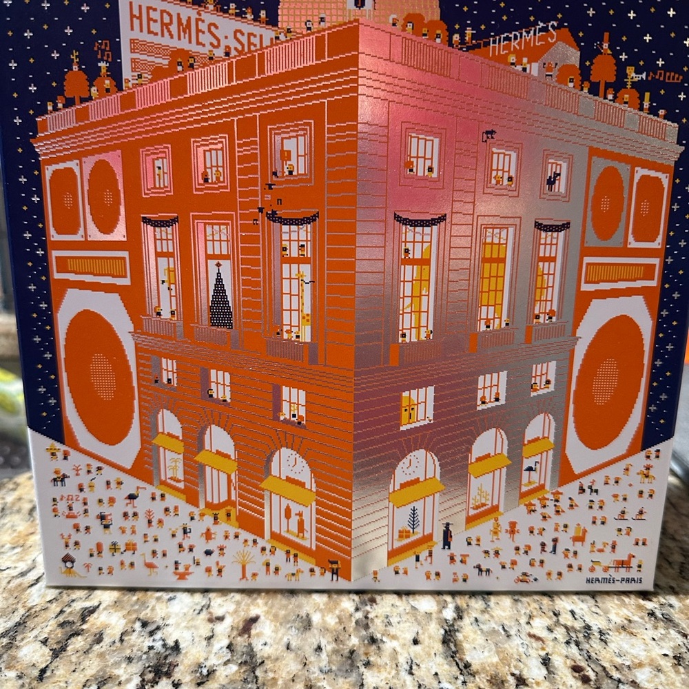 Hermès Paris Navy and Gold Box